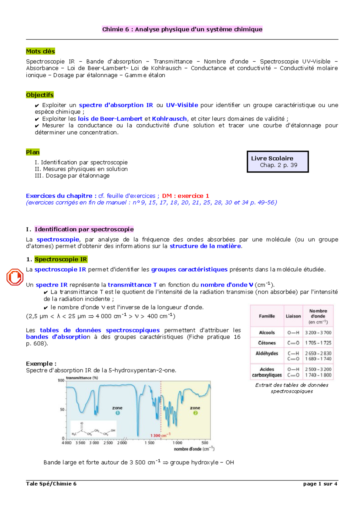 C6. analyse physique syst chimique - Chimie 6 : Analyse physique d'un ...