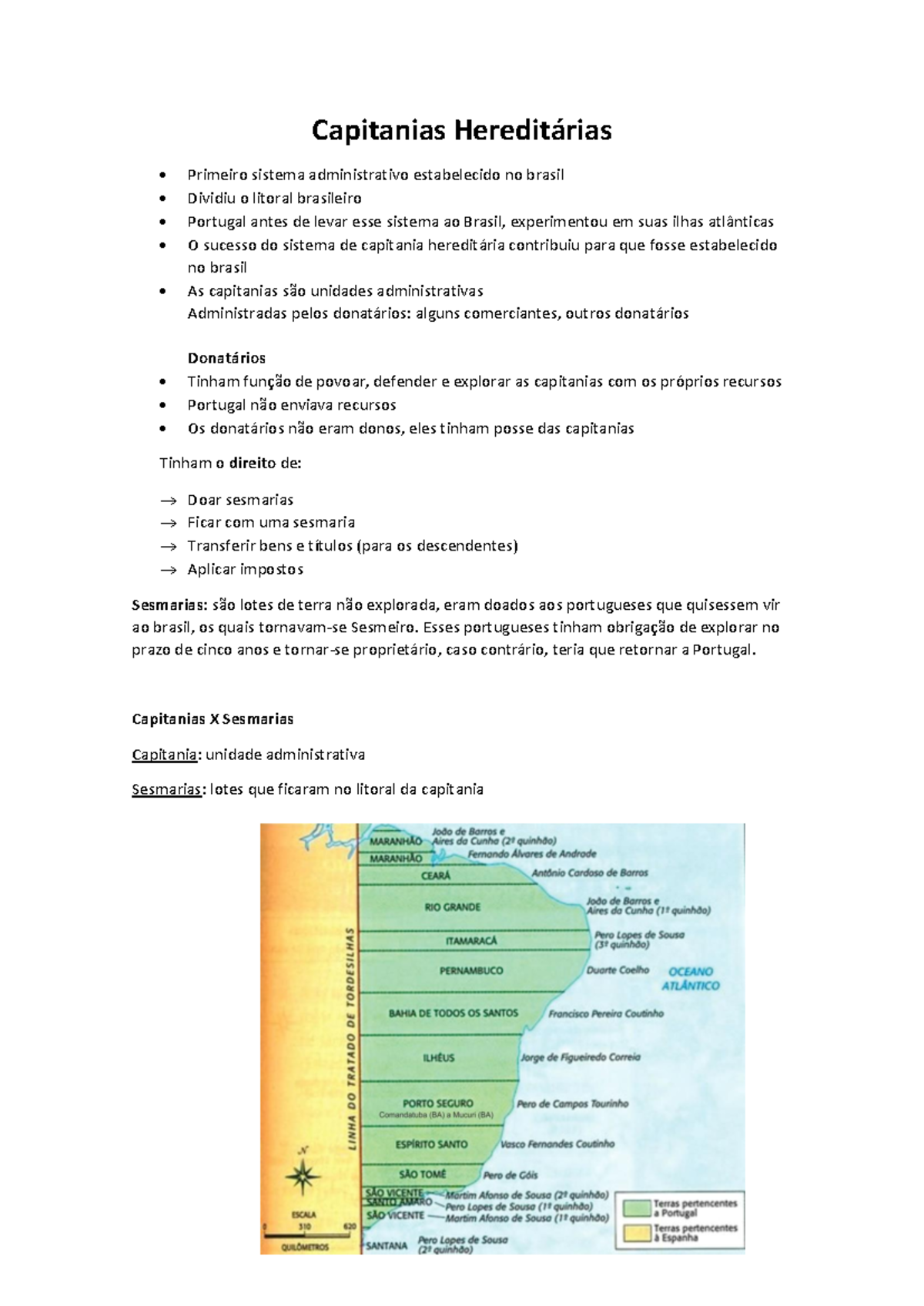 Capitanias Hereditárias - Capitanias Hereditárias Primeiro sistema ...