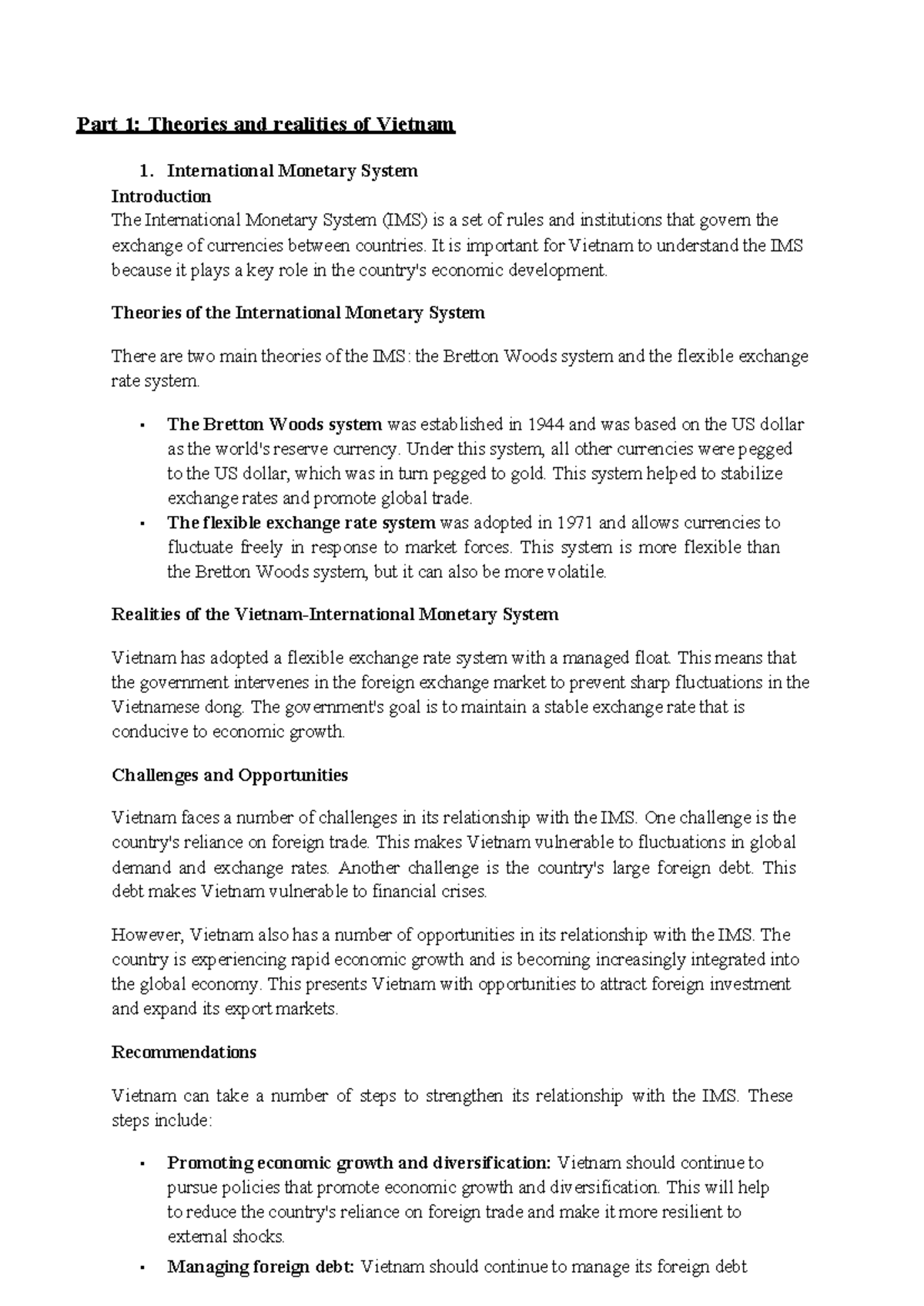 International Finance 1: Final Exam Summary and Key Insights - Studocu