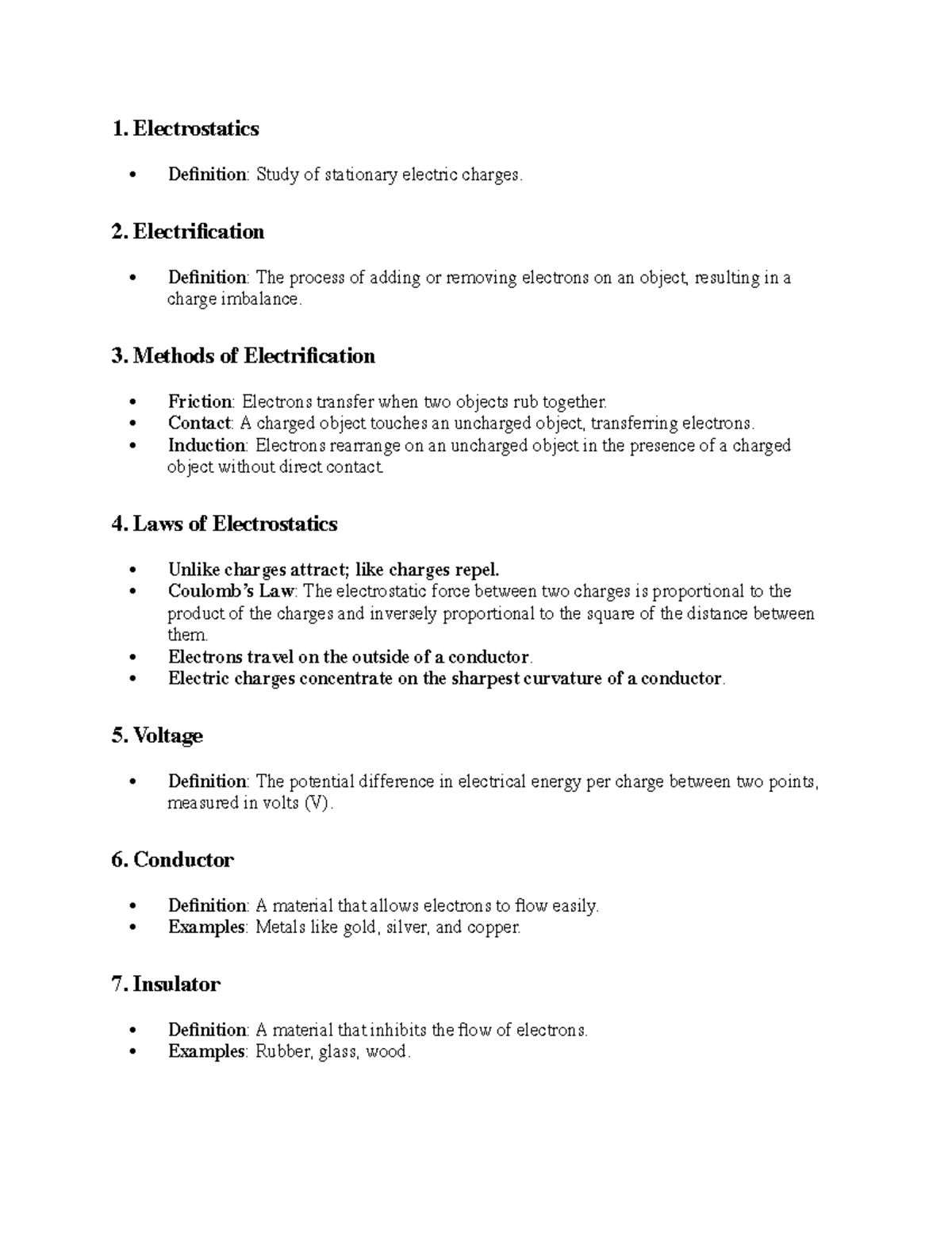 Unit 3 Review of Electrostatics and Magnetism for RADT 142C - Studocu