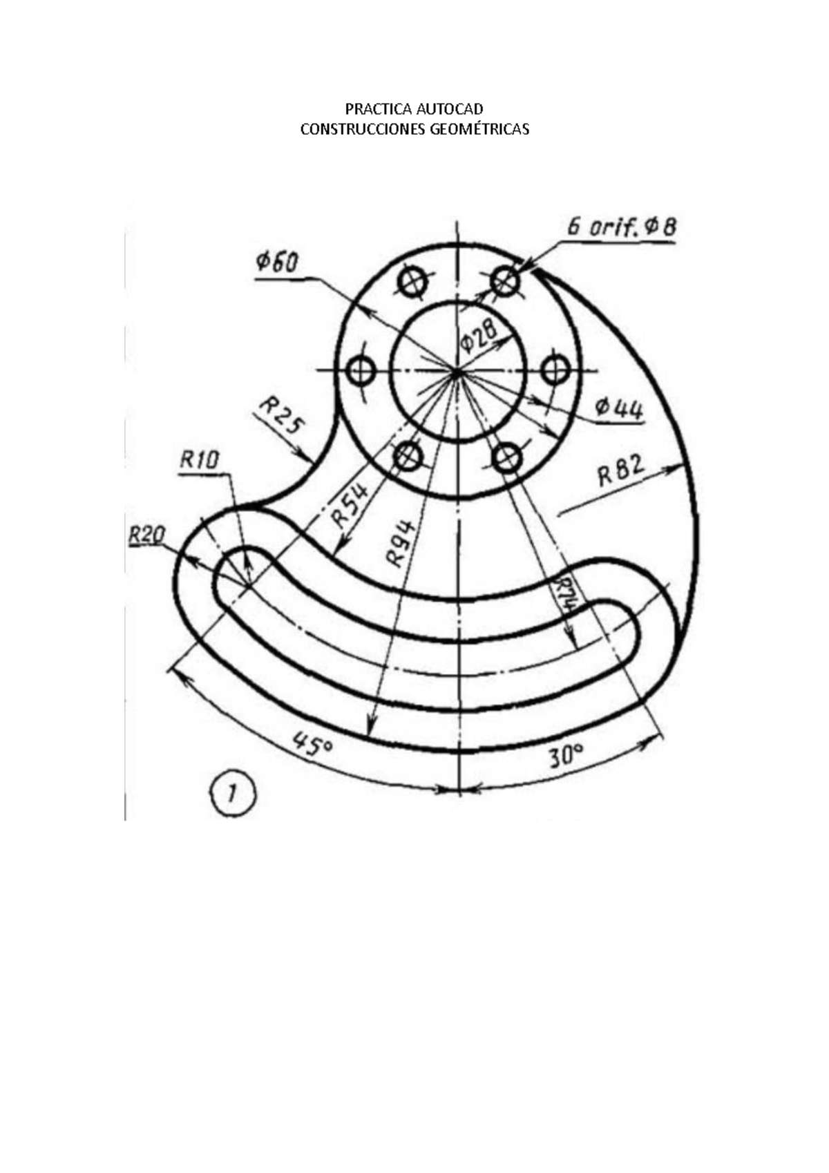 Practica Autocad Construcciones Geometricas - PRACTICA AUTOCAD ...