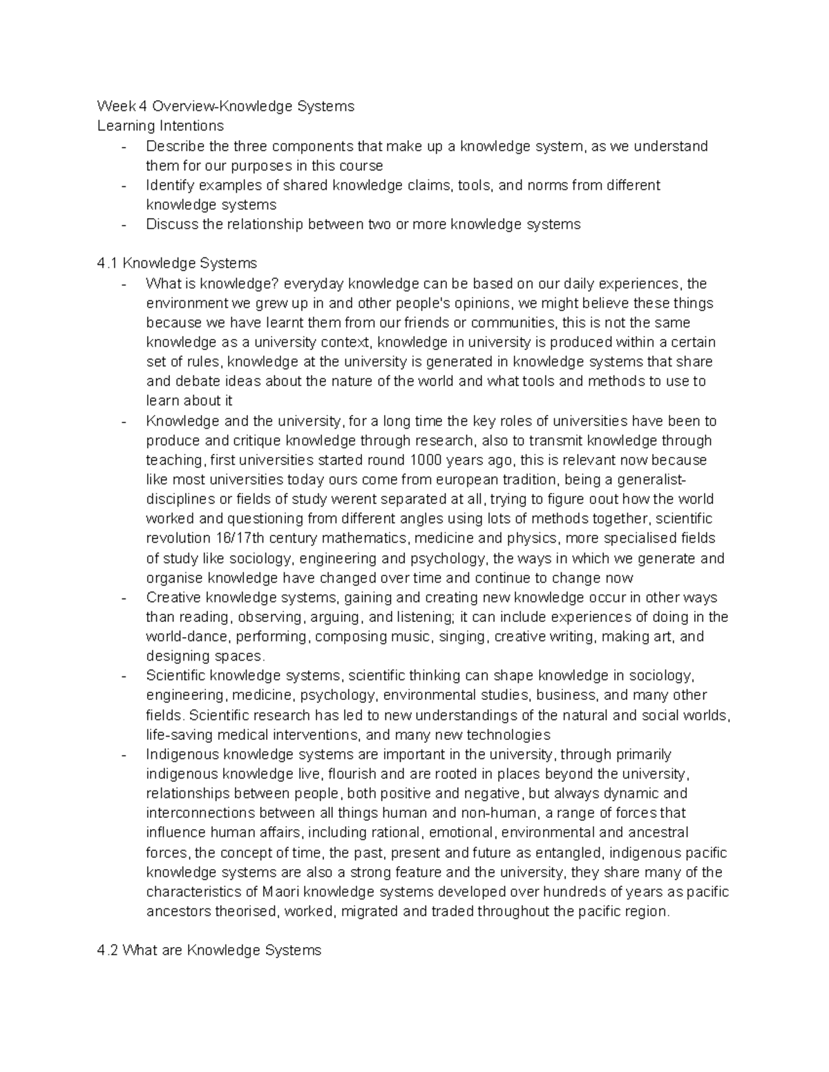 WTRSCI 100 Week 4: Understanding Knowledge Systems and Their Components ...