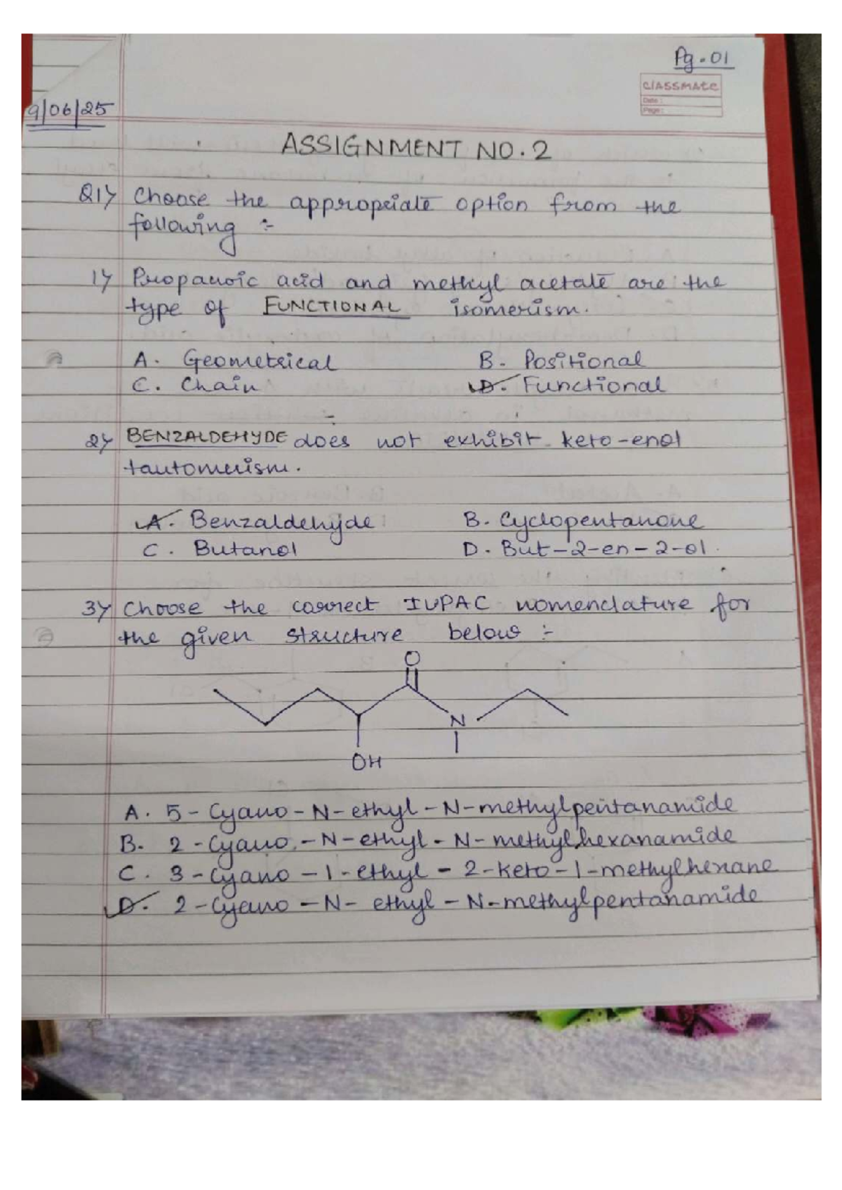Poc Assignment 2: Functional Isomerism and Reaction Mechanisms - Studocu