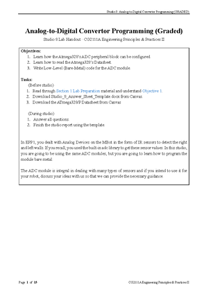 CG2111A S1 Arduino GPIO Programming - 1 CG 2111 A Engineering ...