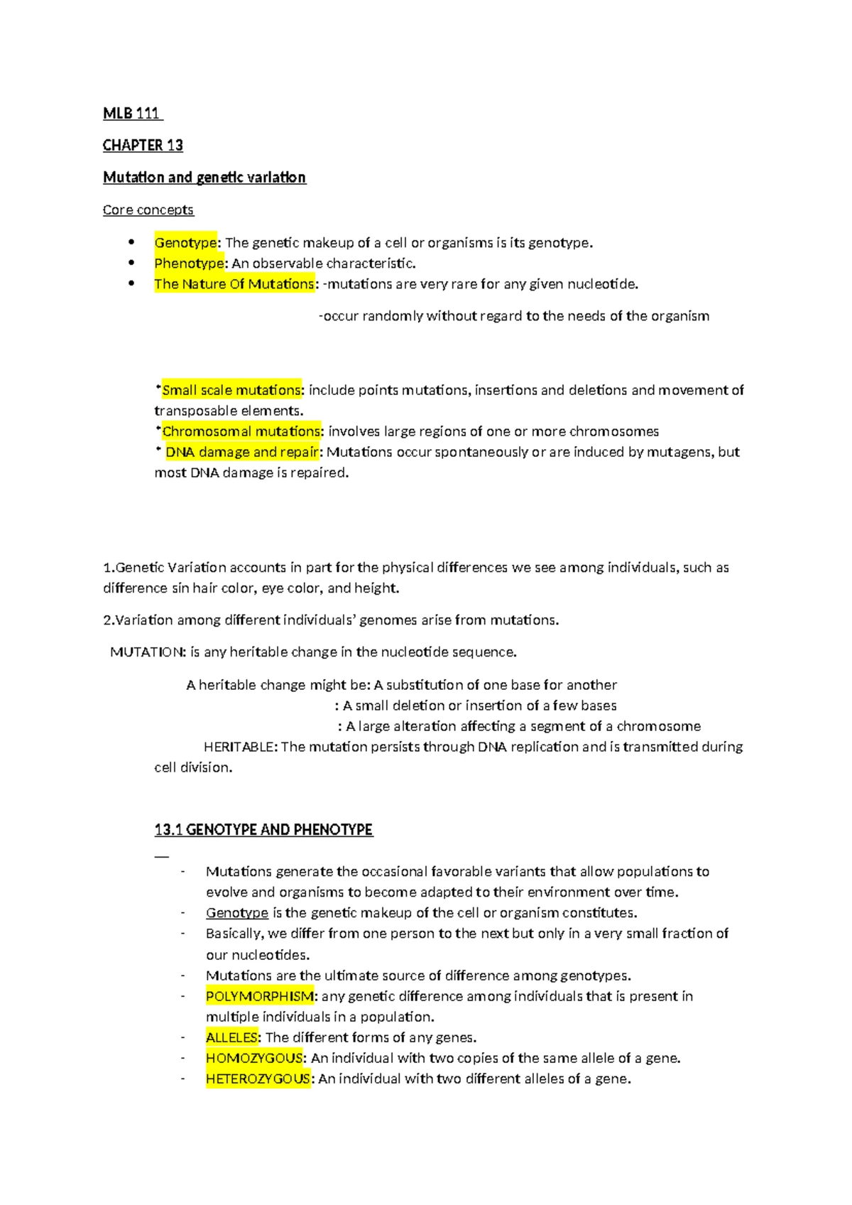 FLG 211: Comprehensive Notes on Physiology and Cell Biology - Studocu