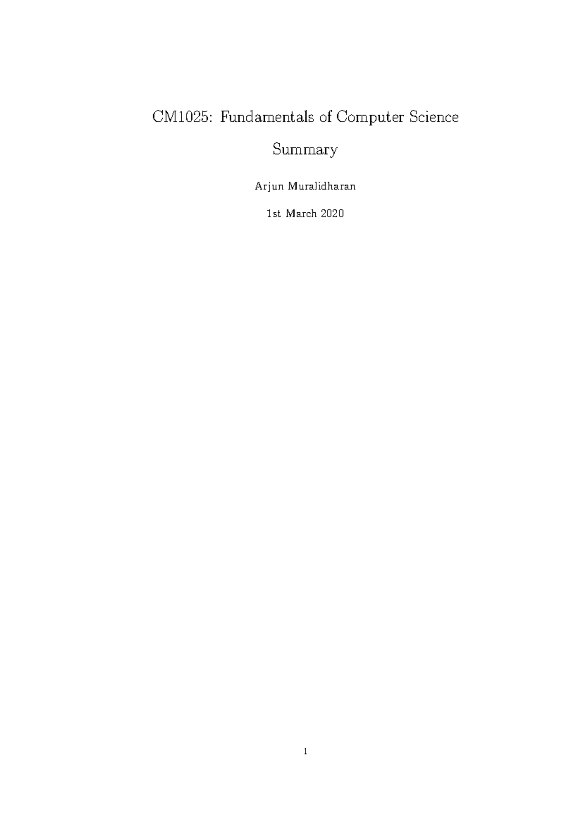CM1025 FCS - Understanding How Comps Function: Lecture Notes - Studocu