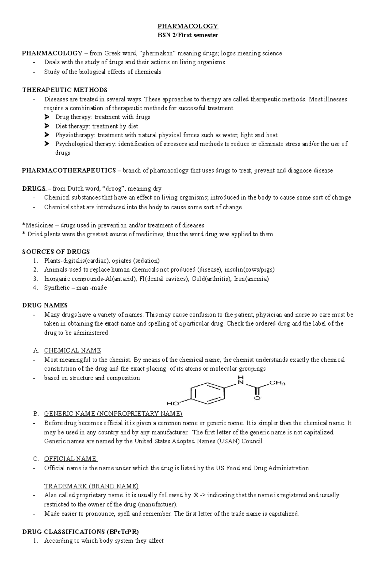 Pharmacology Essentials: BSN 2 Final Exam Study Guide - Studocu