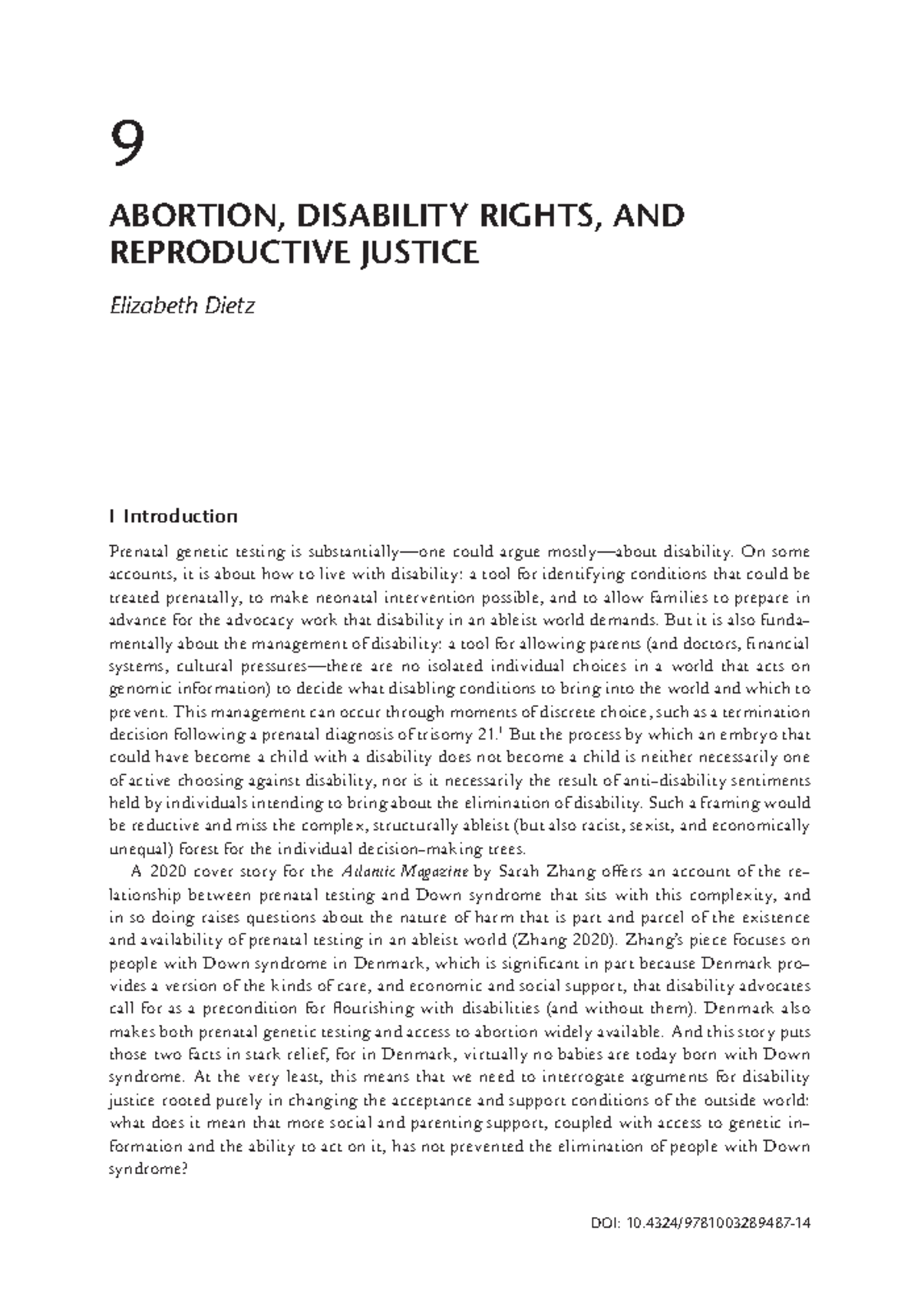 Dietz - Abortion, Disability Rights, & Reproductive Justice Exploration ...