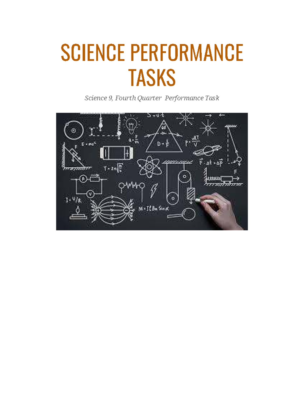 Science 9 Q4 Performance Tasks: Enhancing Sports, Egg Drop, CME & Power ...
