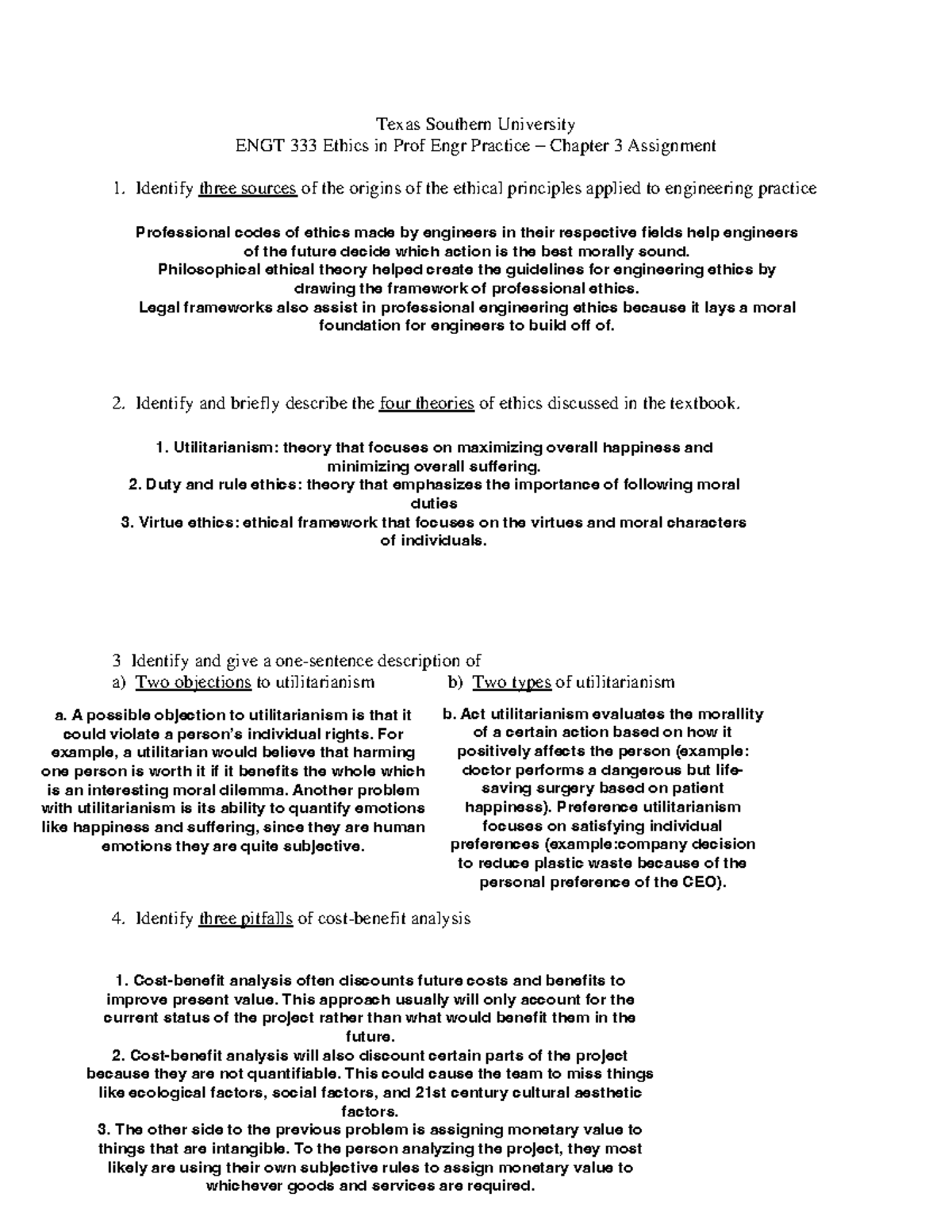 ENGR 333 Chapter 3 Assignment - ENGT 333 - Texas Southern University ...