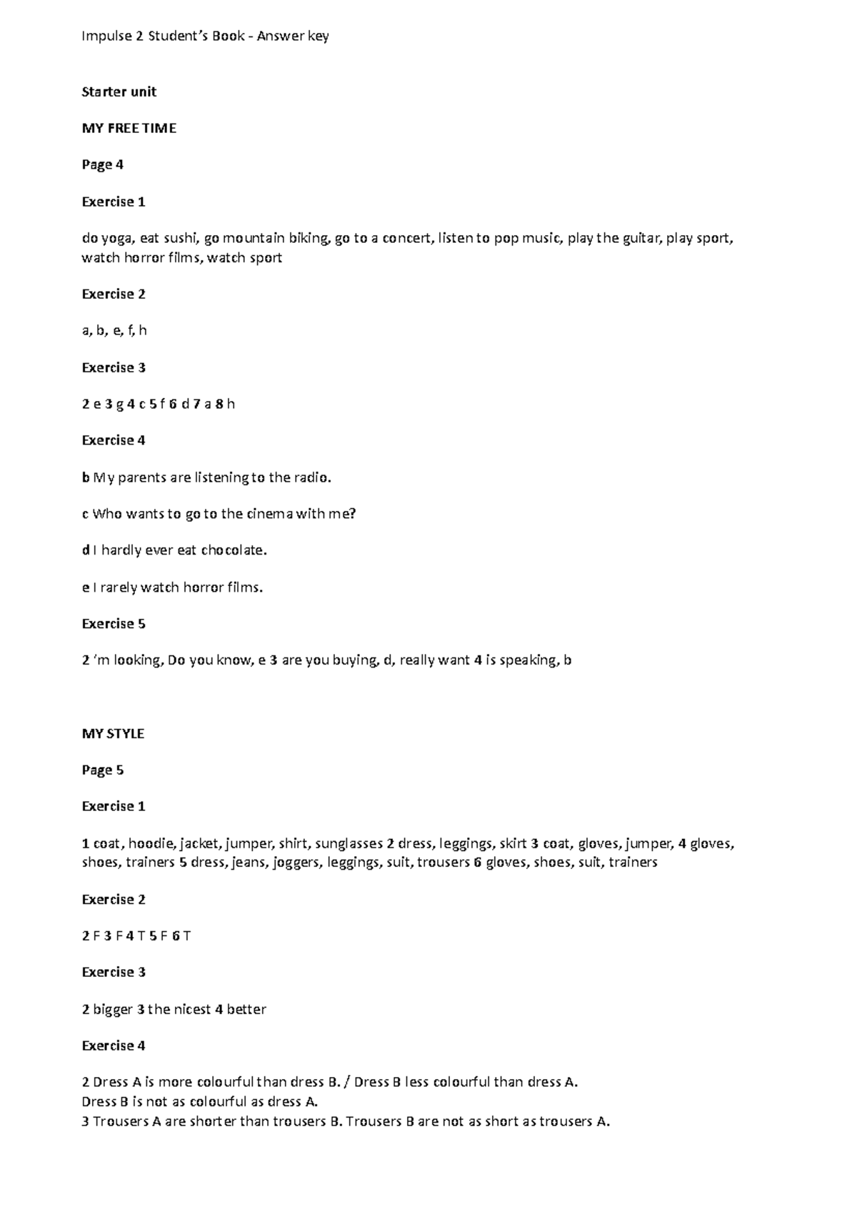 681789006 Impulse 2 SB Starter Unit Answer Key - Studocu
