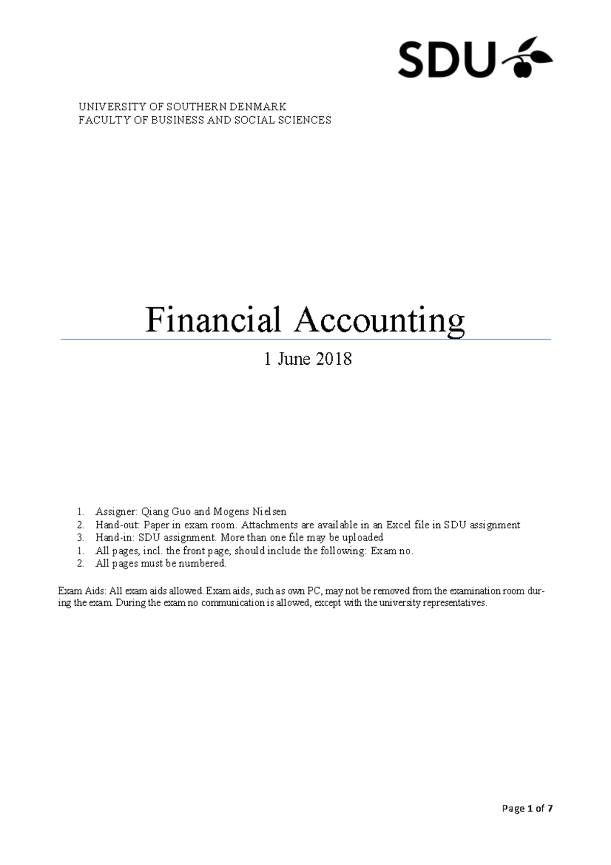Financial Accounting Exam Notes – June 2018 Review - Studocu