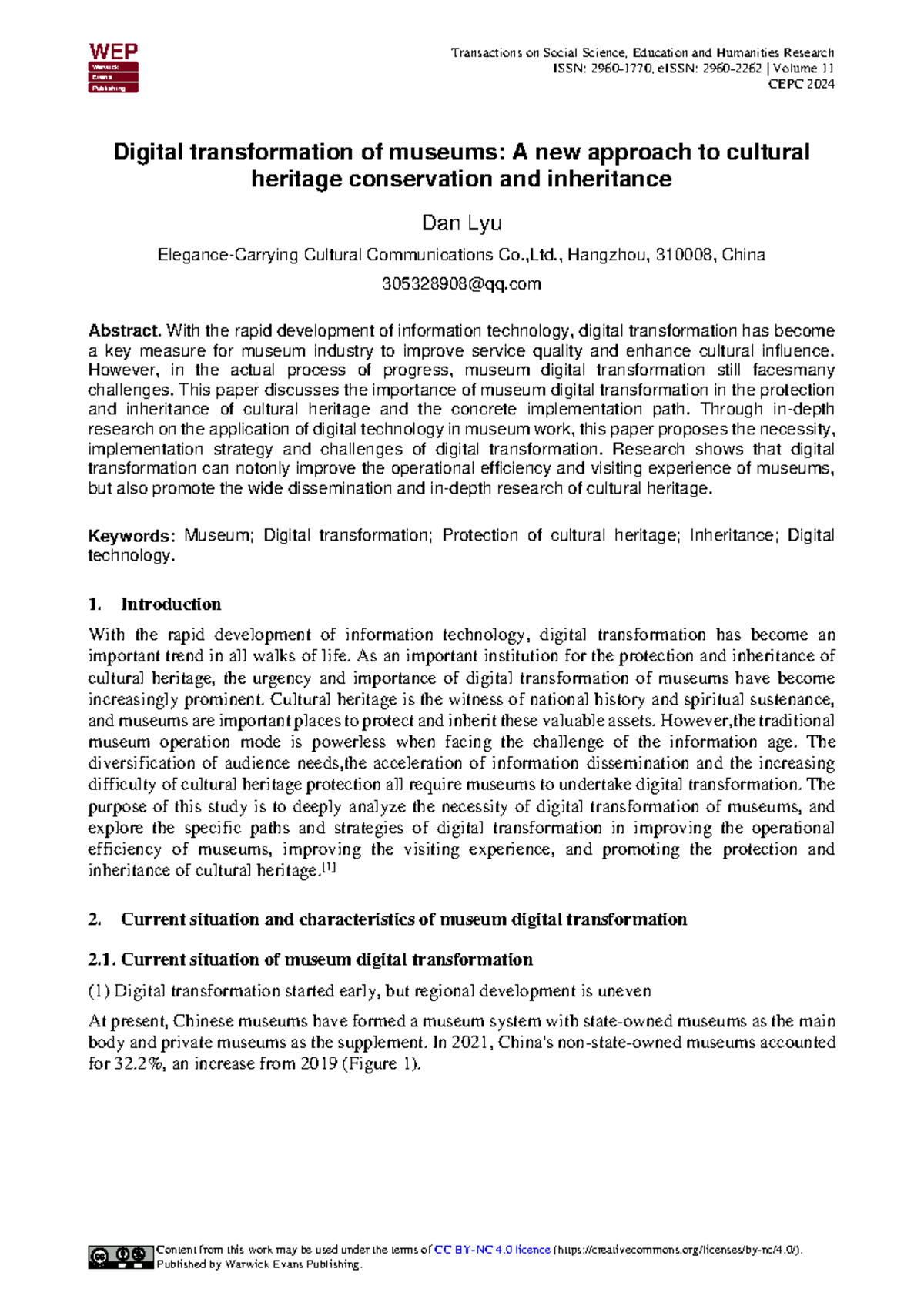 Digital Transformation of Museums: Strategies for Cultural Heritage ...
