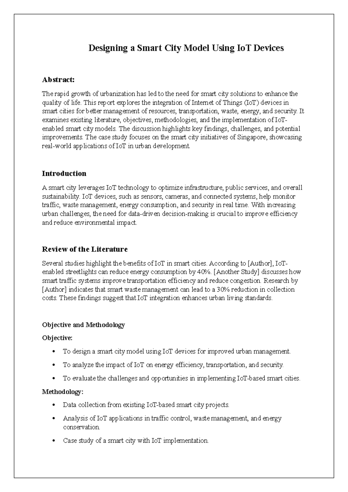 IoT Case Study 1: Smart City Model Design and Application Analysis ...