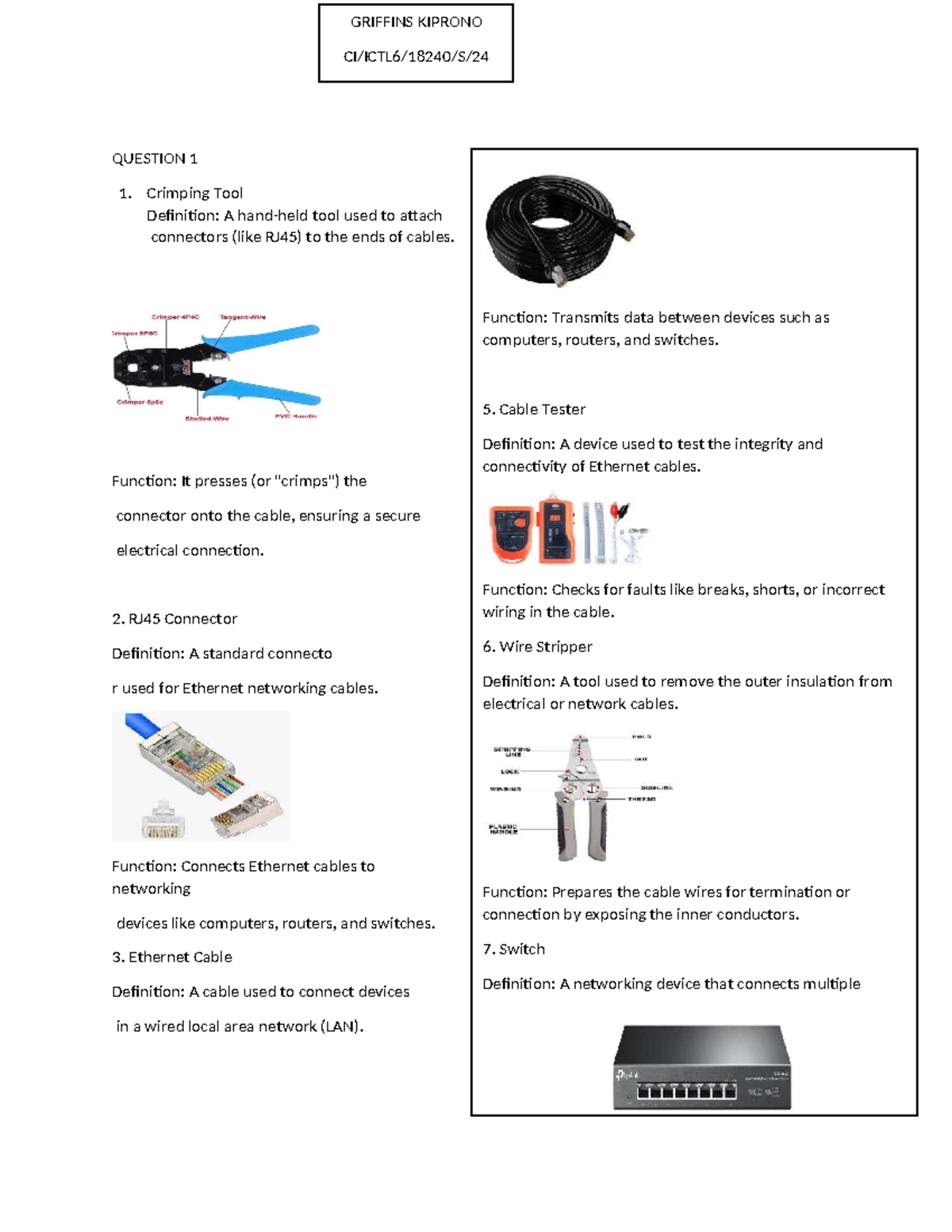 Practical 1 - Networking Tools and Their Functions - Studocu