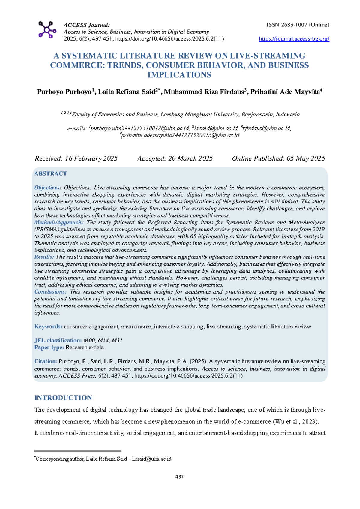 A Systematic Literature Review on Live-Streaming Commerce Trends ...