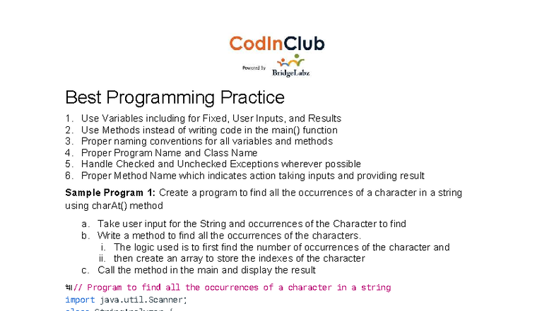 Java String Level 2 Lab Practice: Best Programming Practices and ...