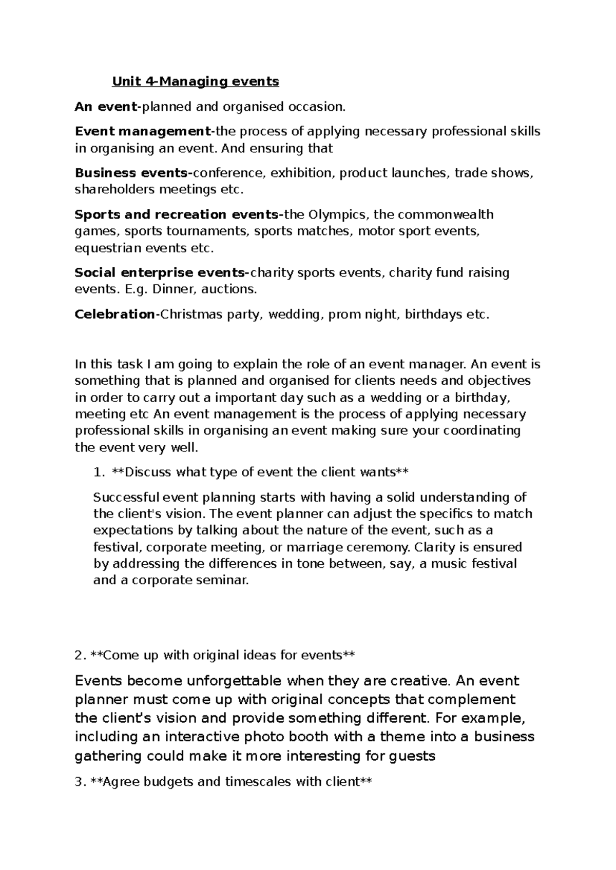 Updated Event Management Strategies for Successful Planning - Studocu