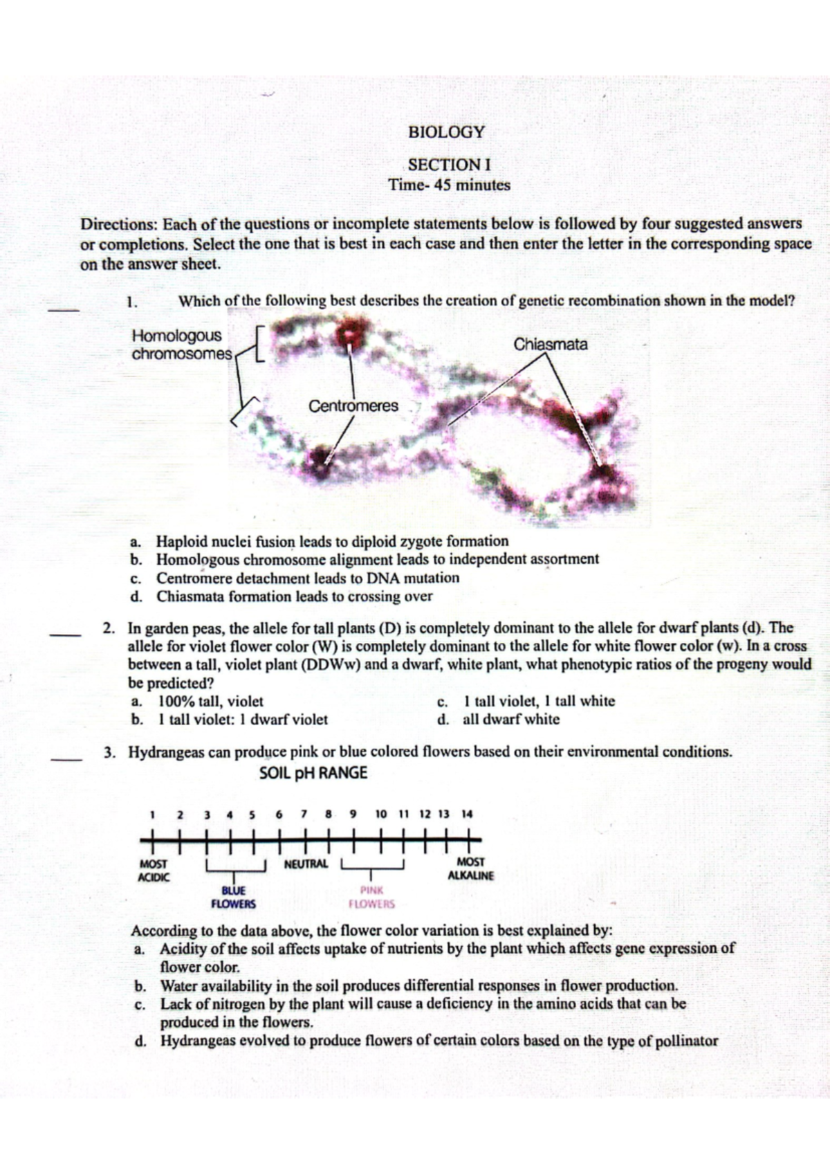 AP Biology Unit 5 Test Study Guide and Practice Questions - Studocu