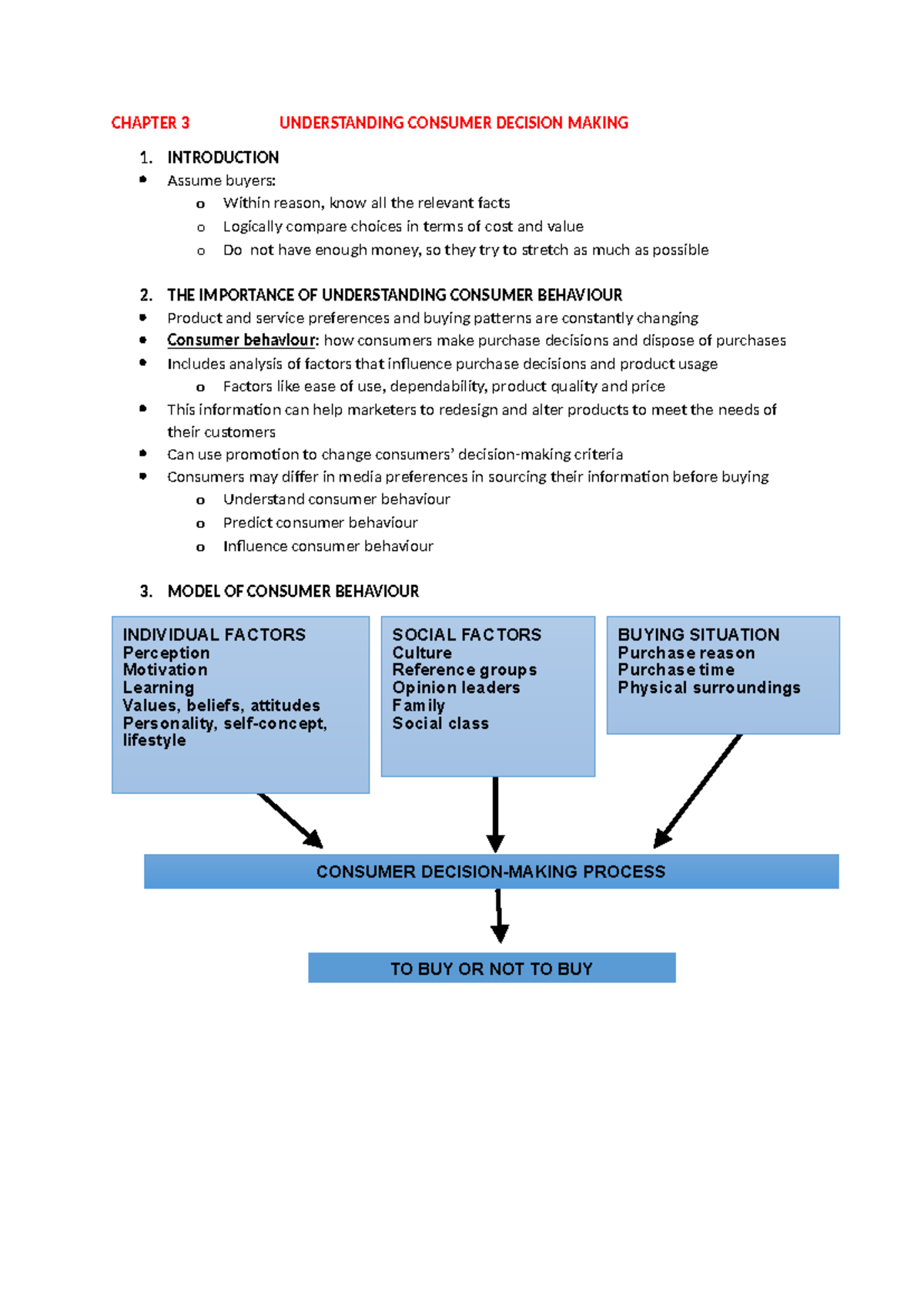 Marketing Chapter 3: Understanding Consumer Decision Making - Studocu