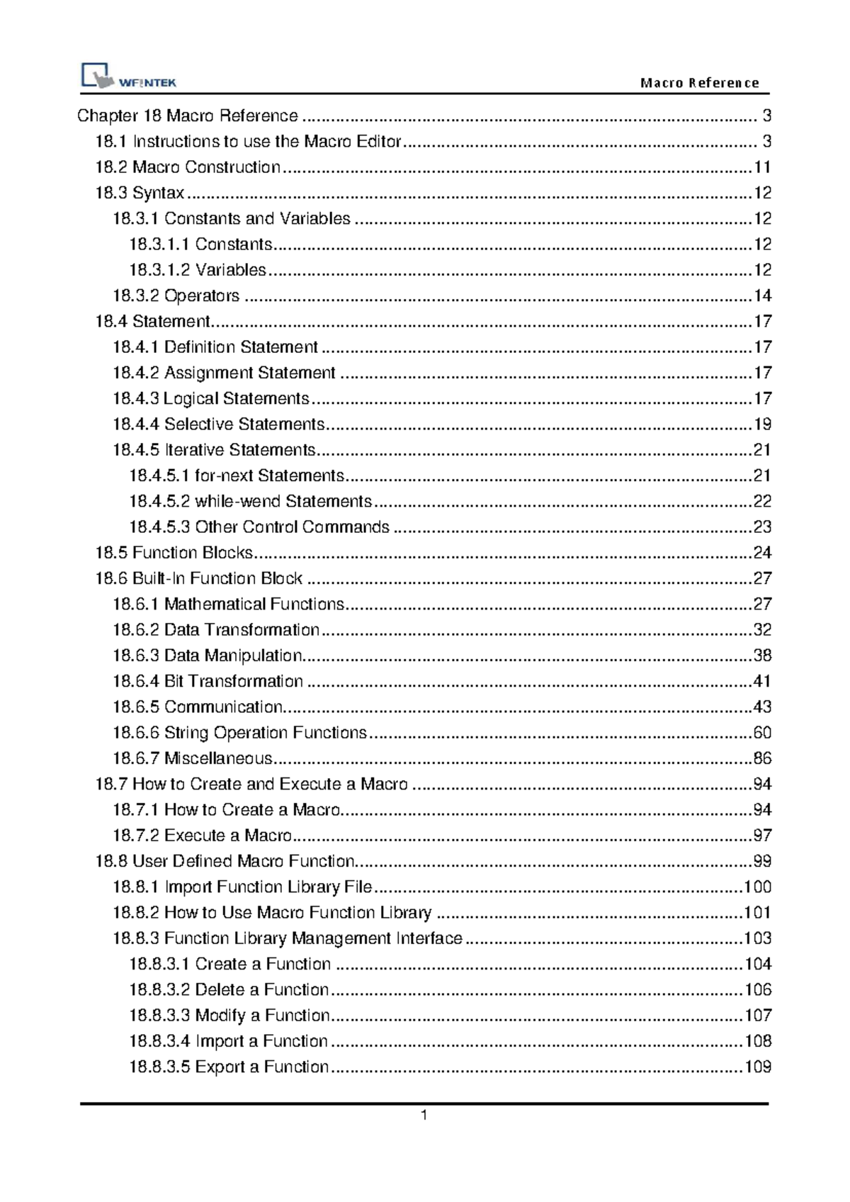 Chapter 18 Macro Reference: Comprehensive Guide to Macro Construction ...