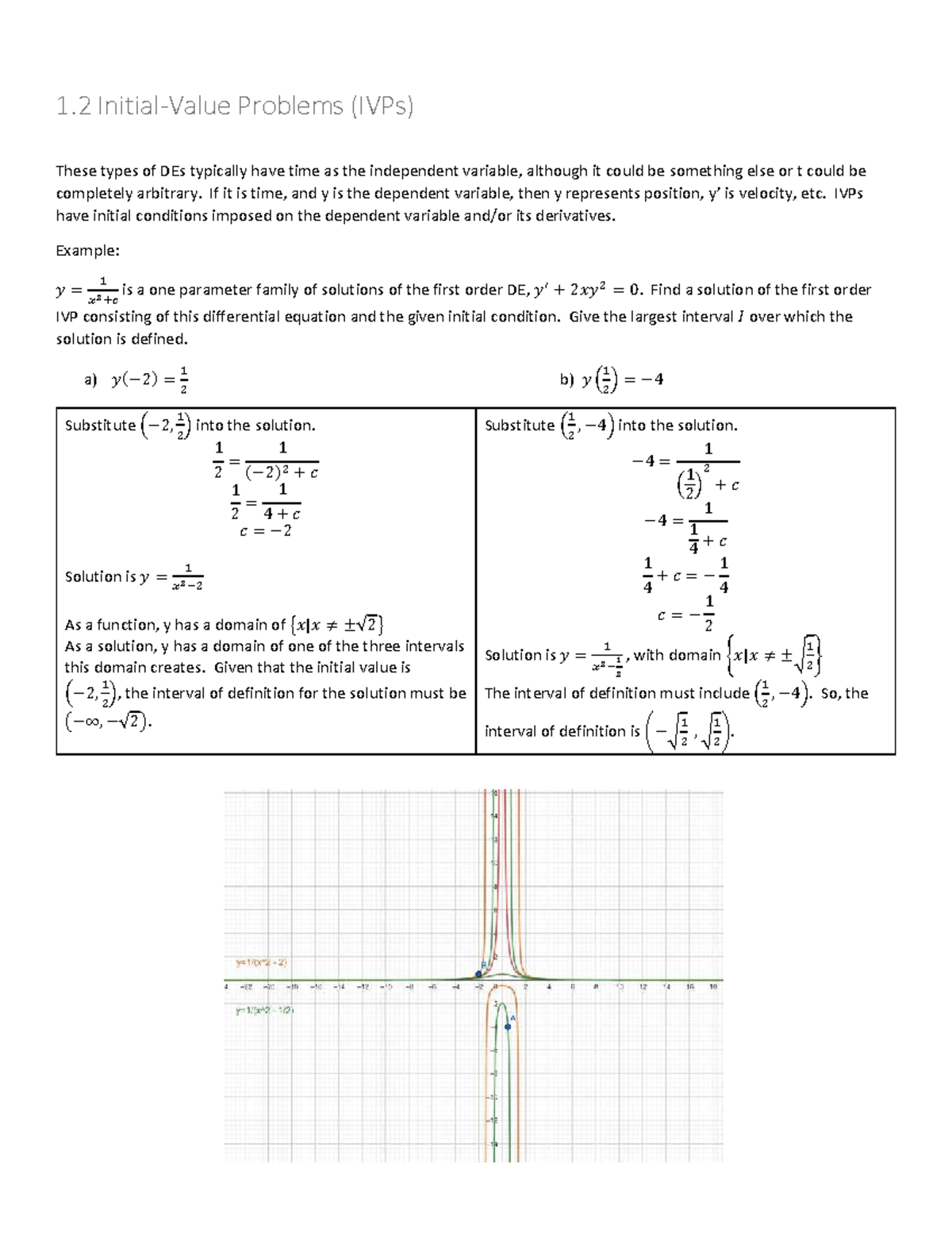 1.2 Initial-Value Problems (IVPs) in Differential Equations - Studocu