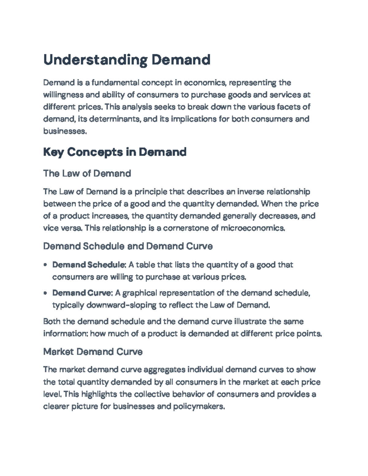 Understanding Demand and Its Implications in Economics - Understanding ...
