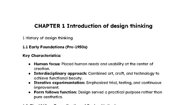 CHAPTER 1: Introduction to Design Thinking - Key Concepts and History ...