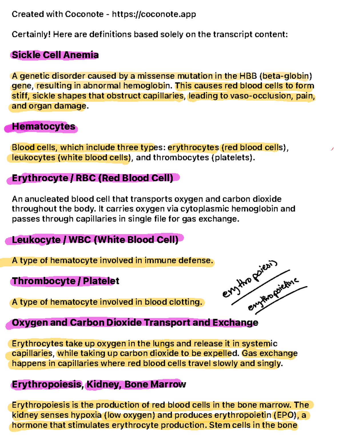 Study Guide 9: Sickle Cell Anemia & Malaria Insights - Studocu