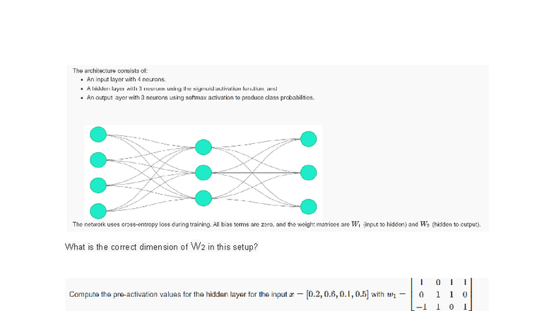 Assignment 2: Dimensions and Parameters in Neural Networks - Studocu