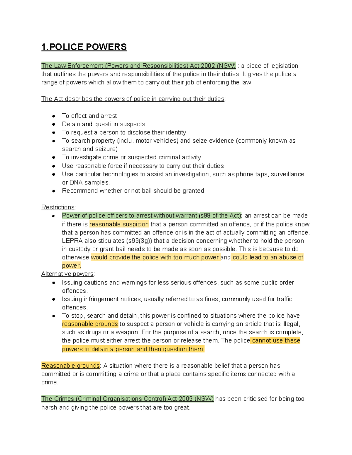 POLICE POWERS: Understanding LEPRA 2002 (NSW) and Its Implications ...