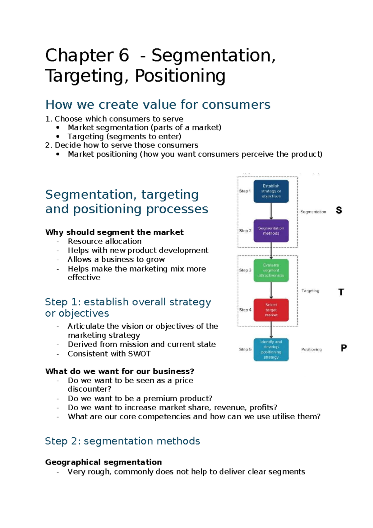 MKT 101: Chapter 6 - Segmentation, Targeting, Positioning Strategies ...
