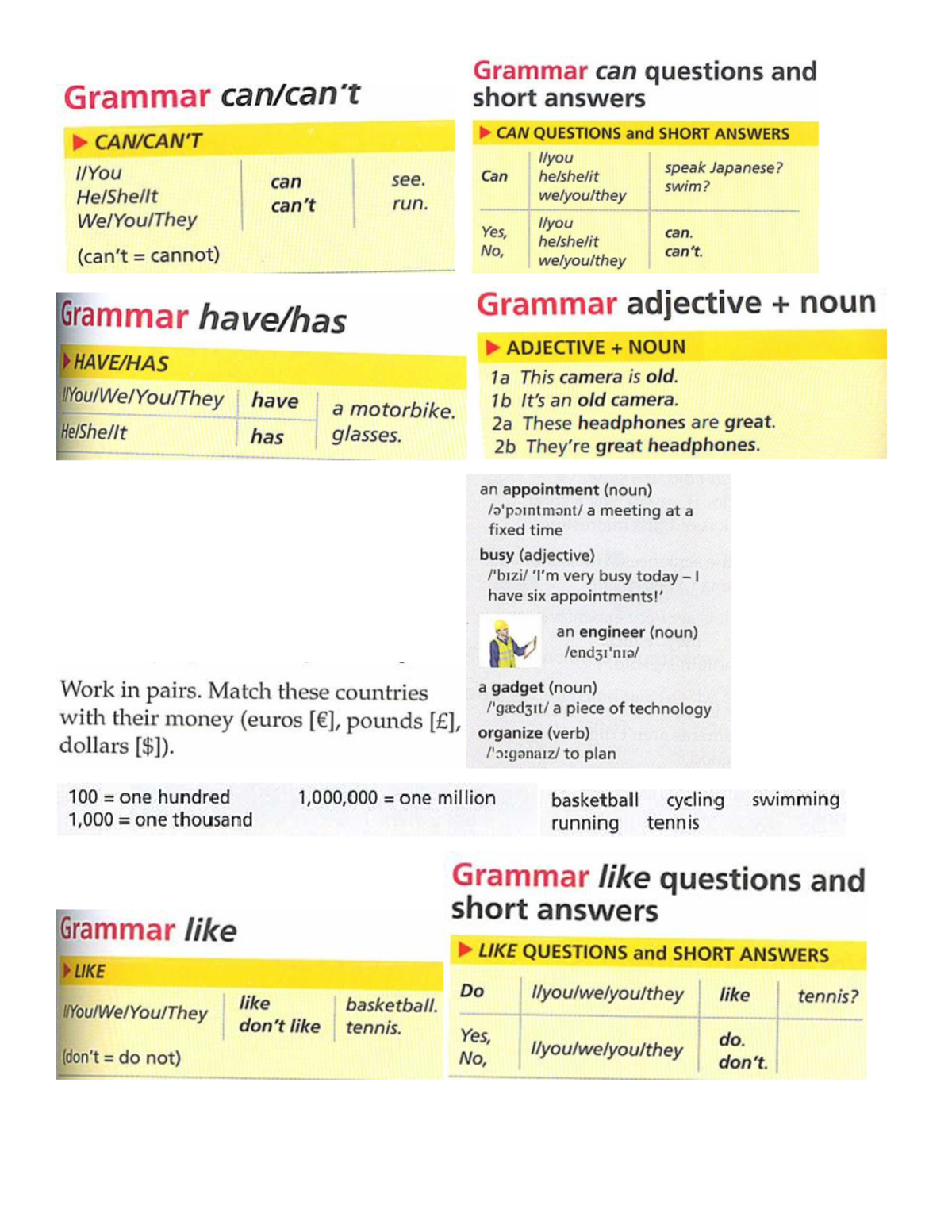 Grammar Questions and Short Answers - Basic English 1 Material - Studocu