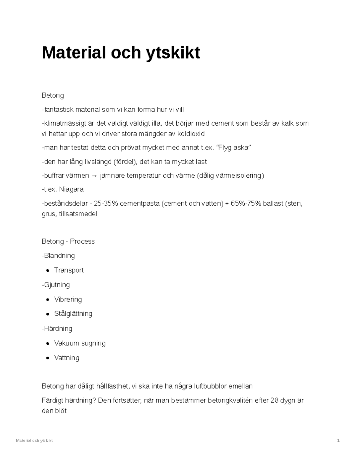 Material och Ytskikt: Betong, Trä och Byggnadsmaterial för Konstruktion ...
