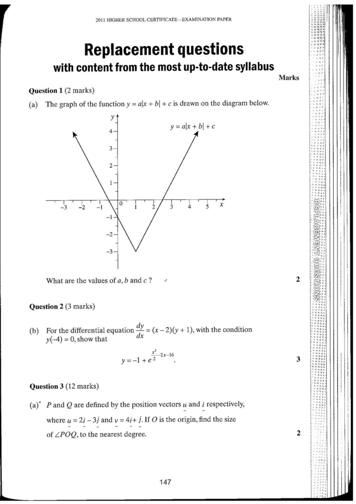 2010 HSC Mathematics Extension 1 Exam Paper - Complete Solutions - Studocu