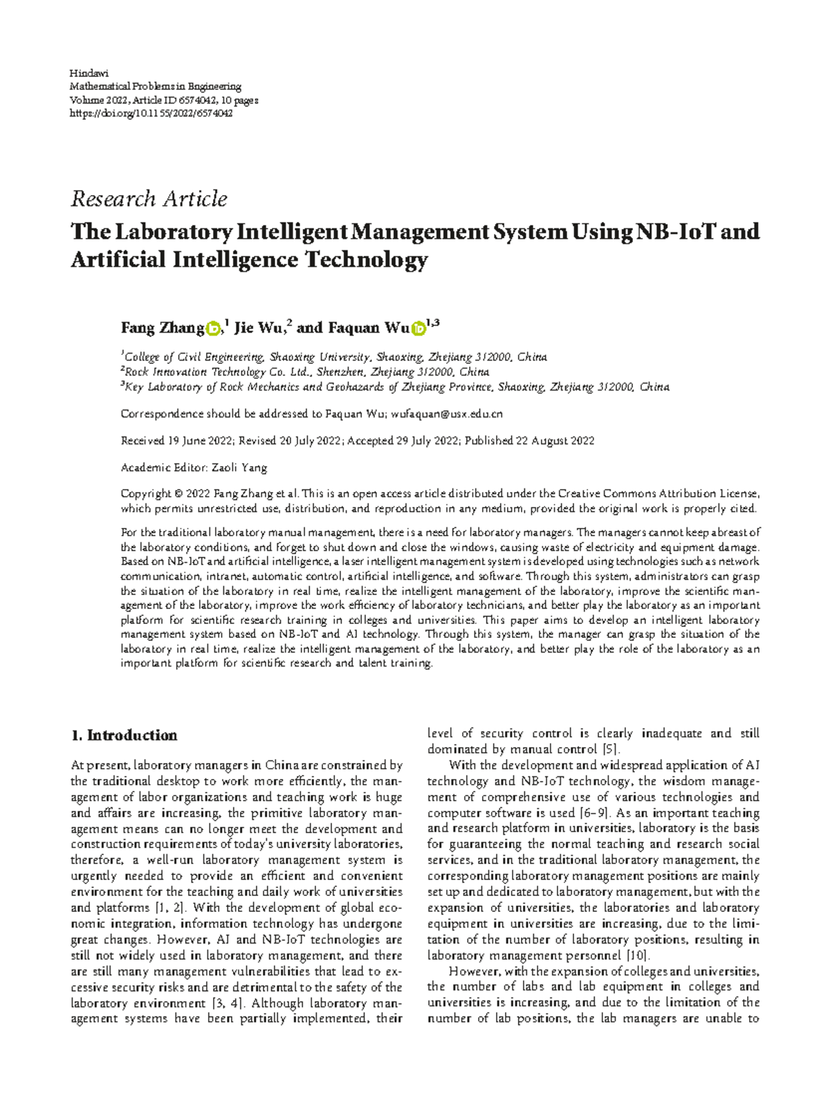 Intelligent Lab Management System Using AI Technology (ENG 2022) - Studocu