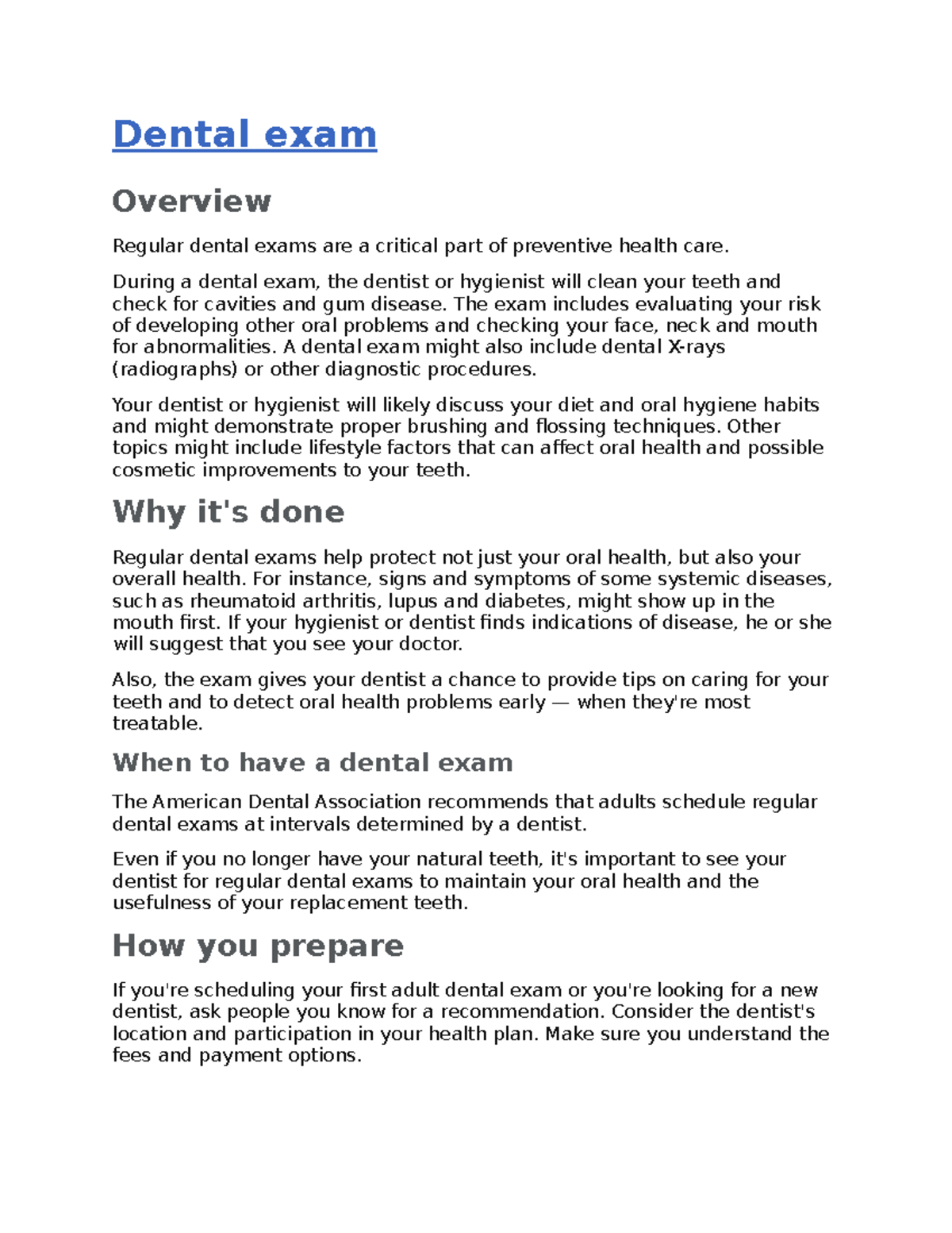 Dental Exam - Khám chữa bệnh RHM - Dental exam Overview Regular dental ...