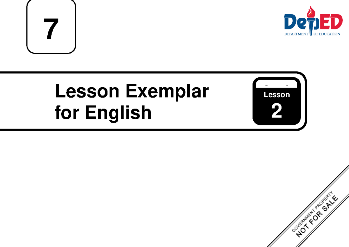 Q3 LE English 7 Lesson 2 Resource Materials for Week 5 - Studocu