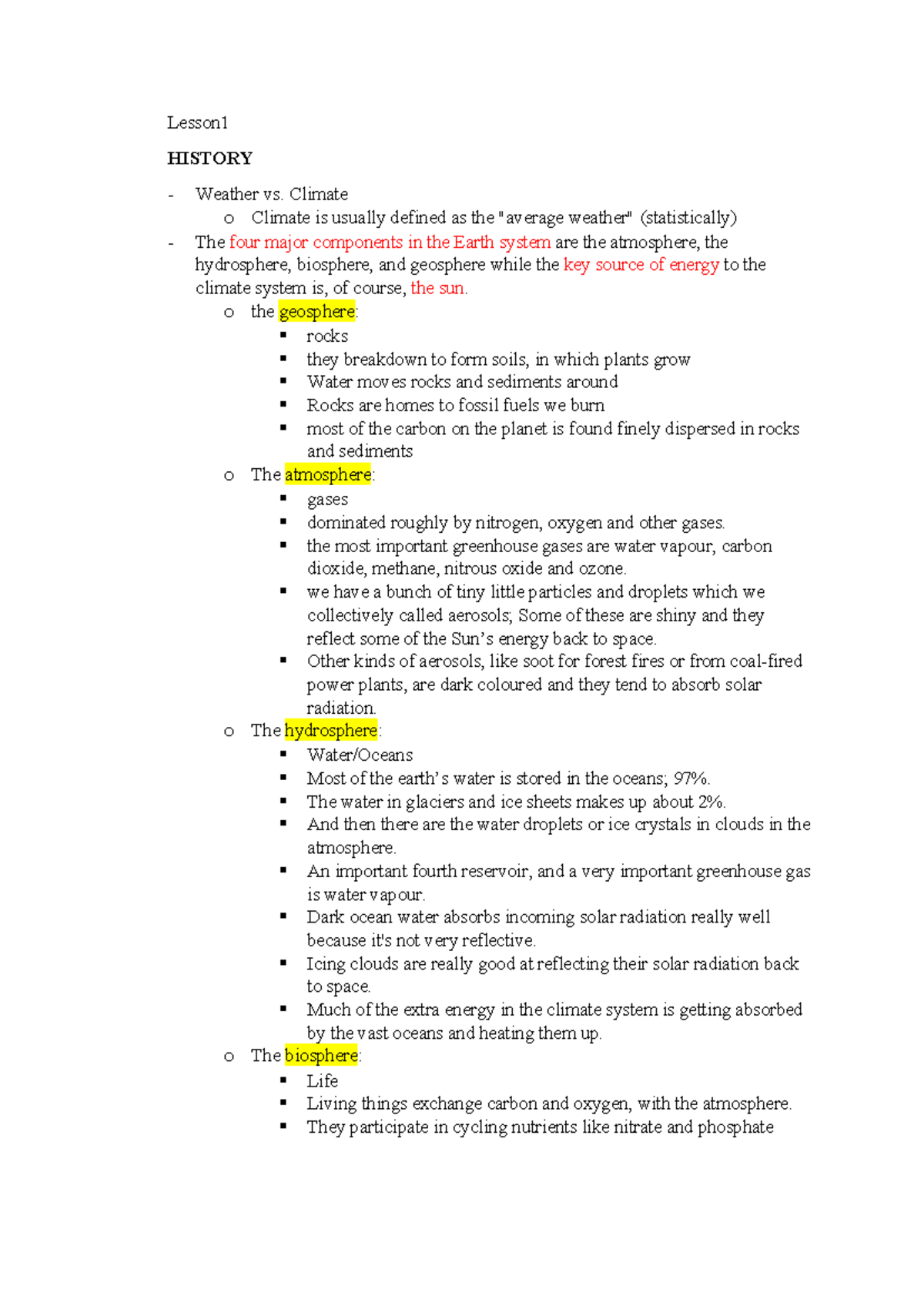 HIST 101 Week 1 Lesson 1: Understanding Weather and Climate ...