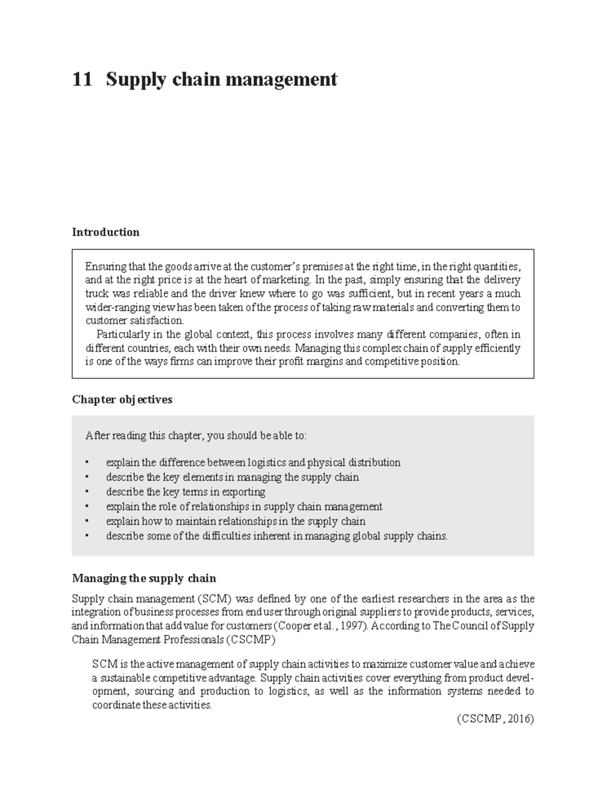 SCM 101: Supply Chain Management Overview and Key Concepts - Studocu