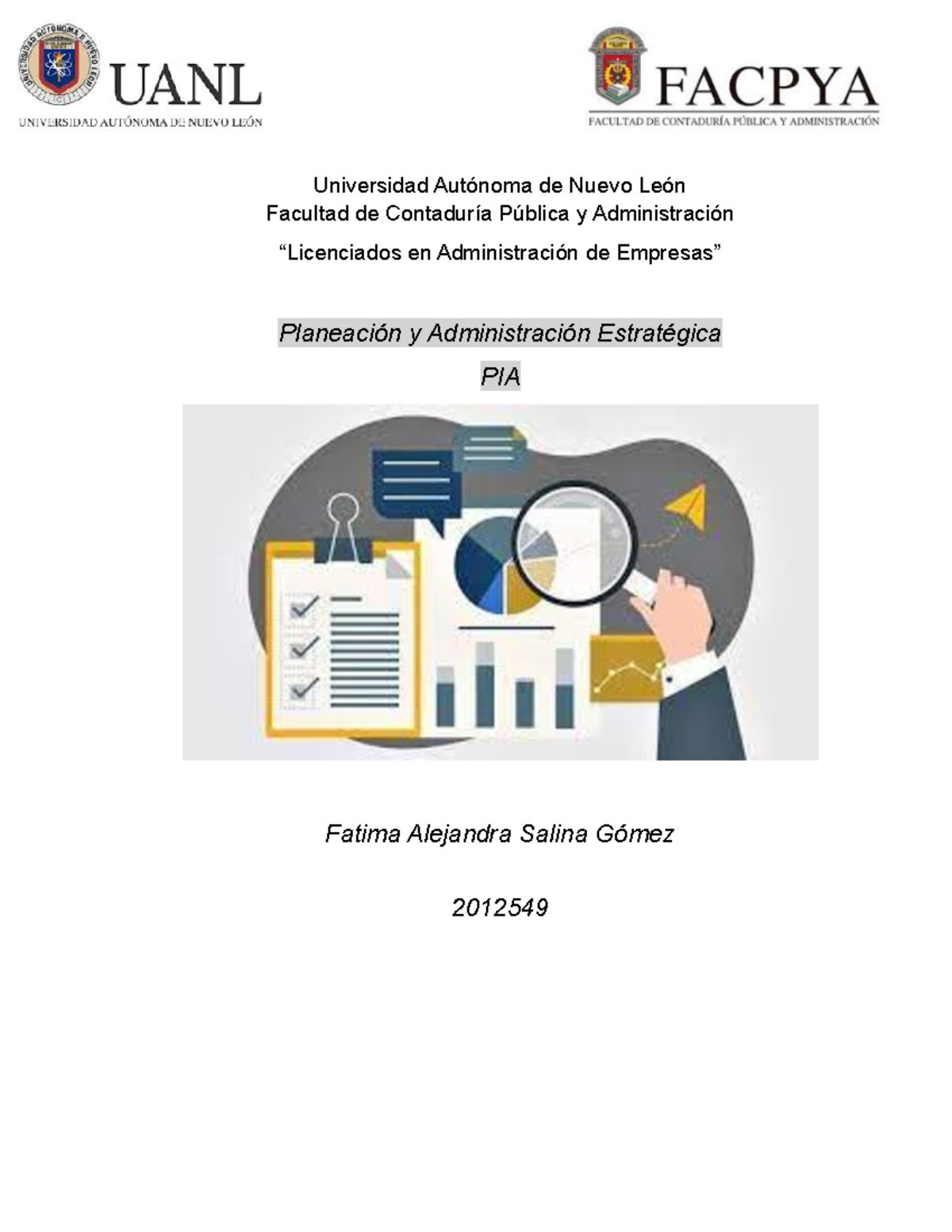 PIA PLAE FASG - Pia planeacion estrategica - Universidad Autónoma de ...