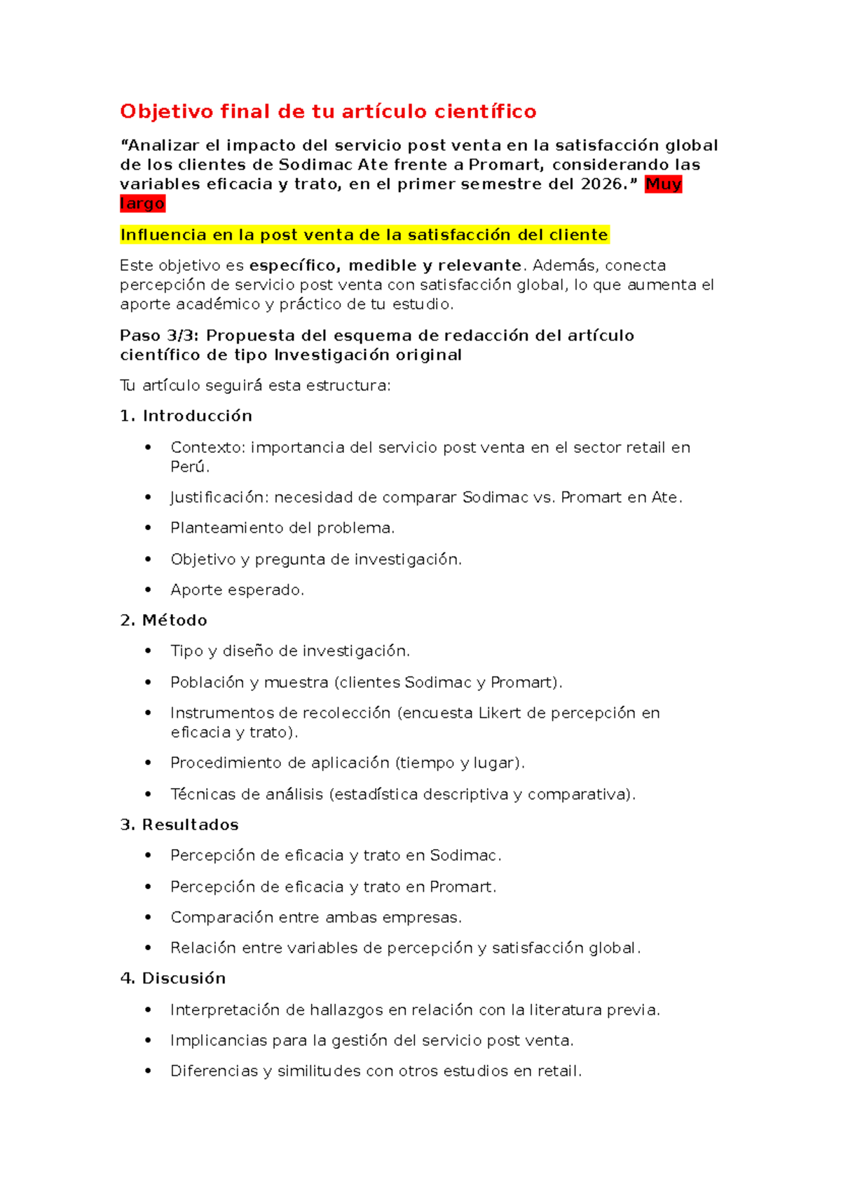 Impacto del Servicio Post Venta en la Satisfacción del Cliente: Estudio ...