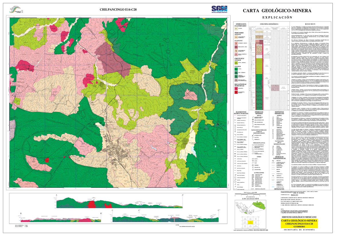Carta Geológica de Guerrero: Interpretación y Estratigrafía - Studocu