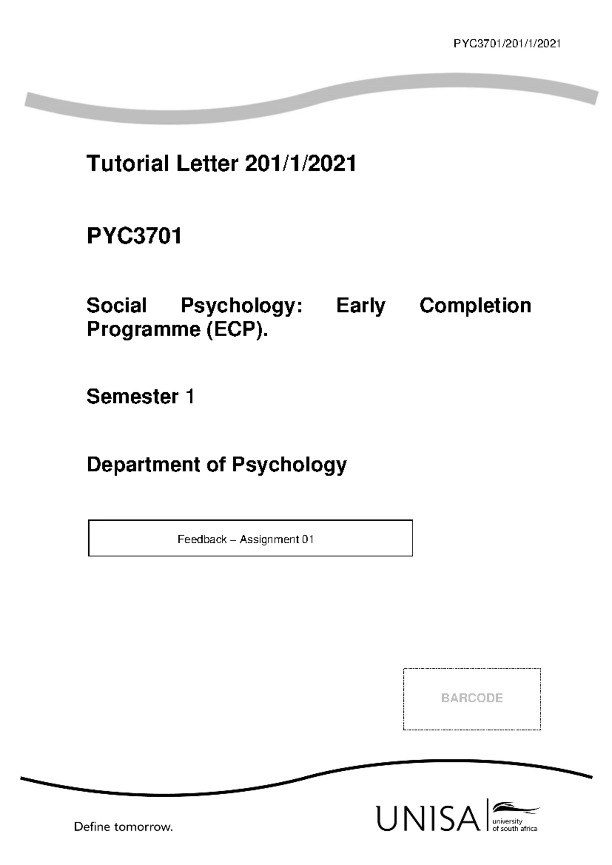 PYC370 Tutorial Letter 102: Guidelines for Online Examination 2024 ...