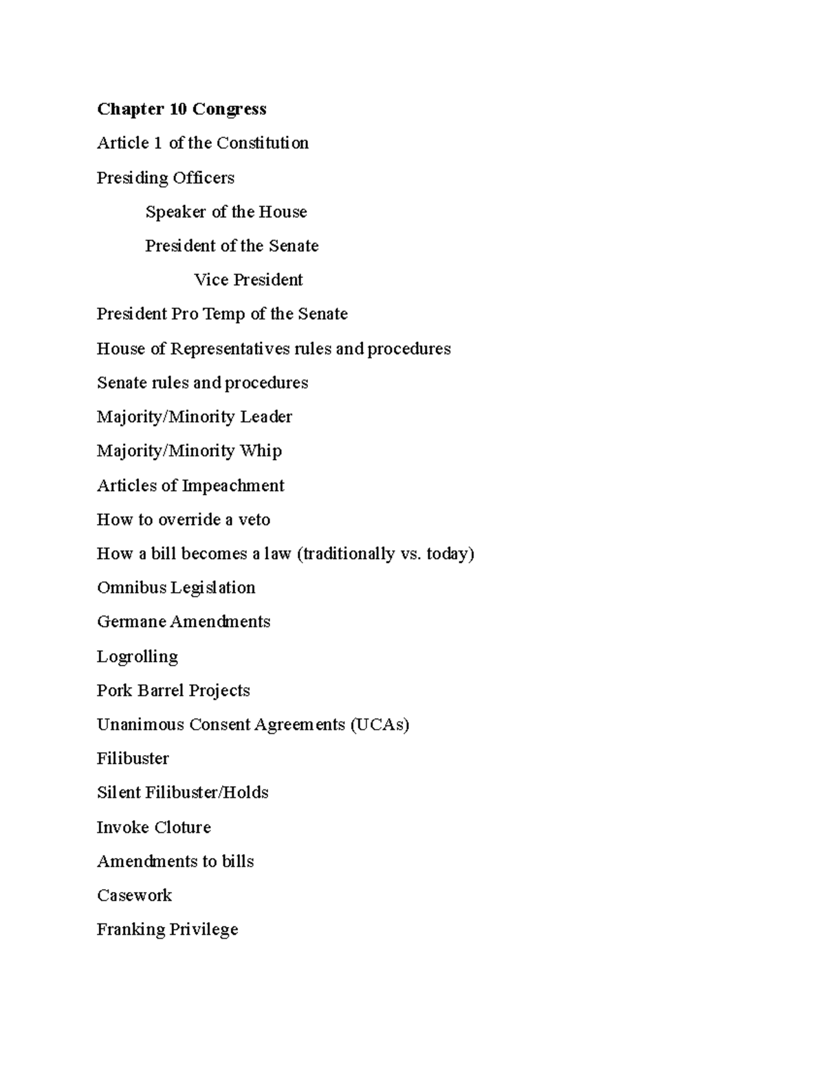 Congress, Presidency, Bureaucracy & Federal Judiciary Overview (POL 101 ...