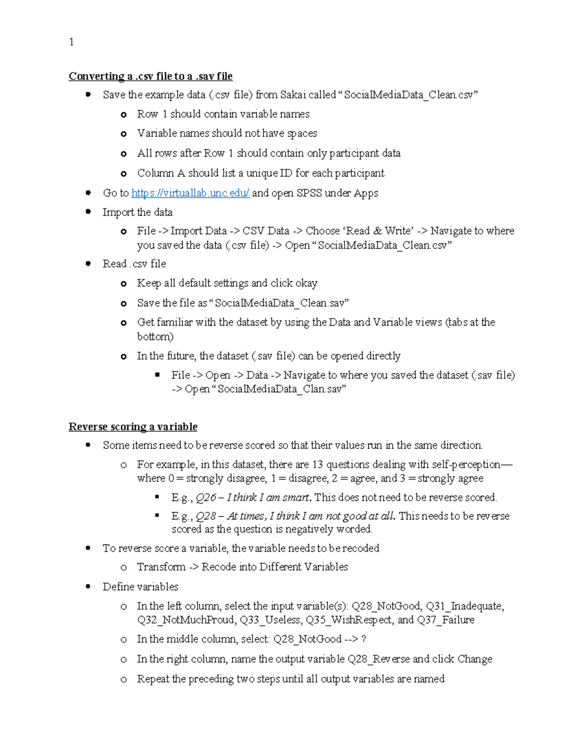 SPSS Demo Guide-1: Converting CSV to SAV & Data Analysis Techniques ...