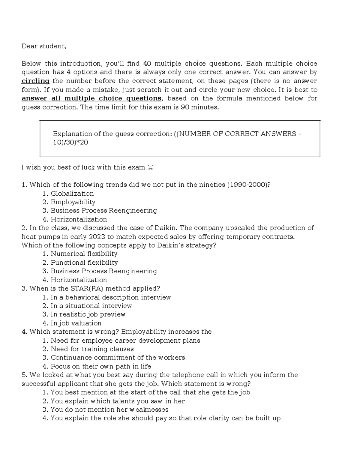 Mock Exam - Mocks Q’s - 40 MCQs for Review and Preparation - Studocu