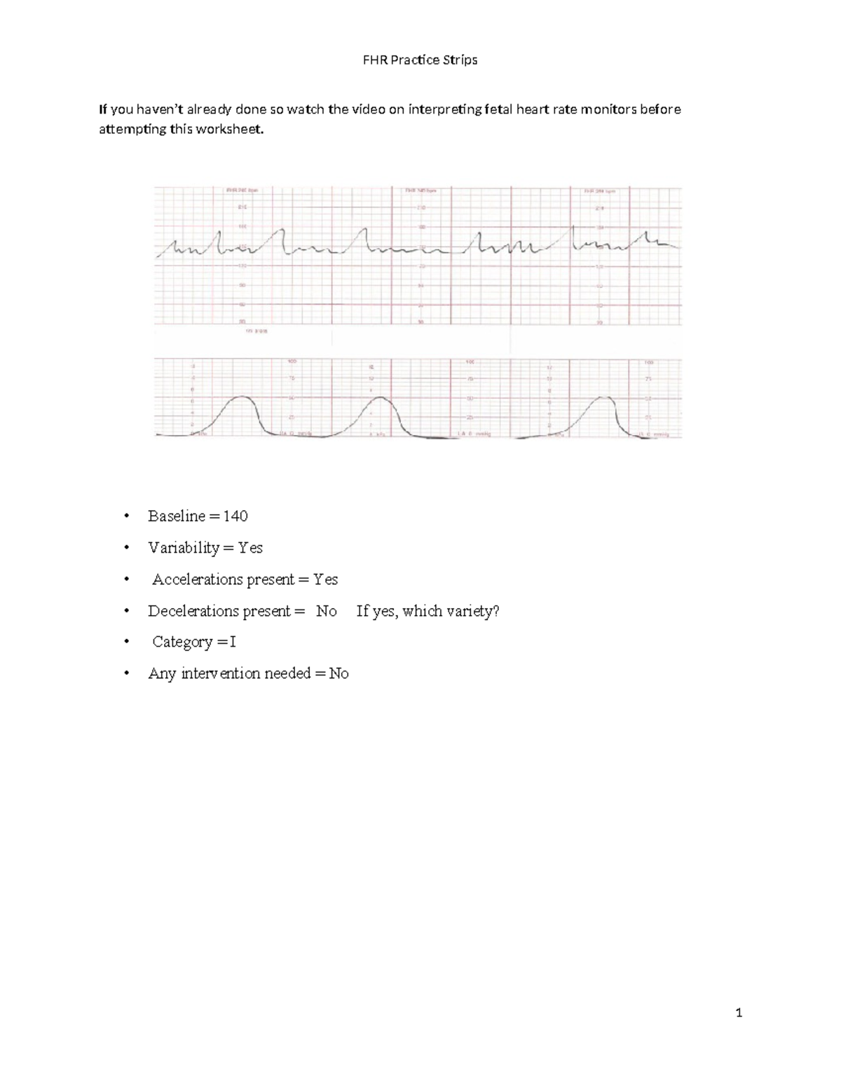FHR worksheet - study sheet - If you haven’t already done so watch the ...