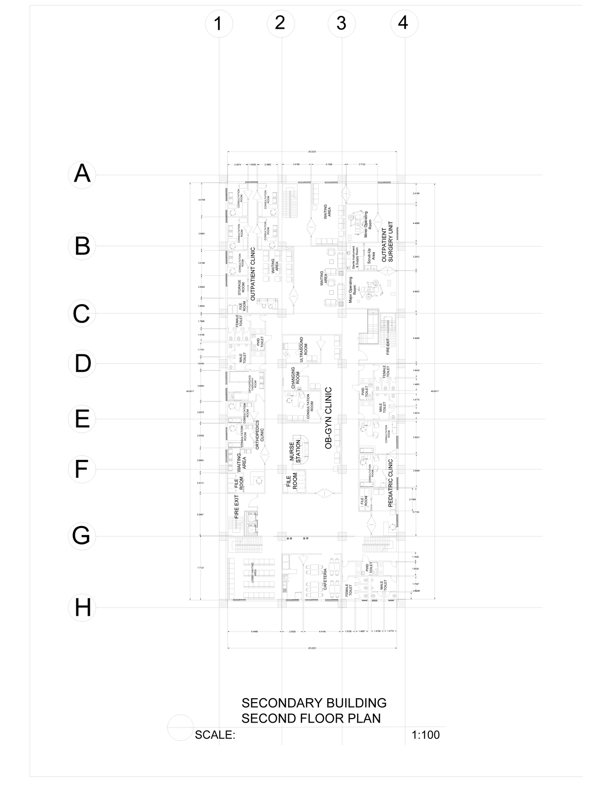 2ND Floor PLAN Final - 1 2 3 4 A B C E D F G H LOBBY/ WAITING AREA ...