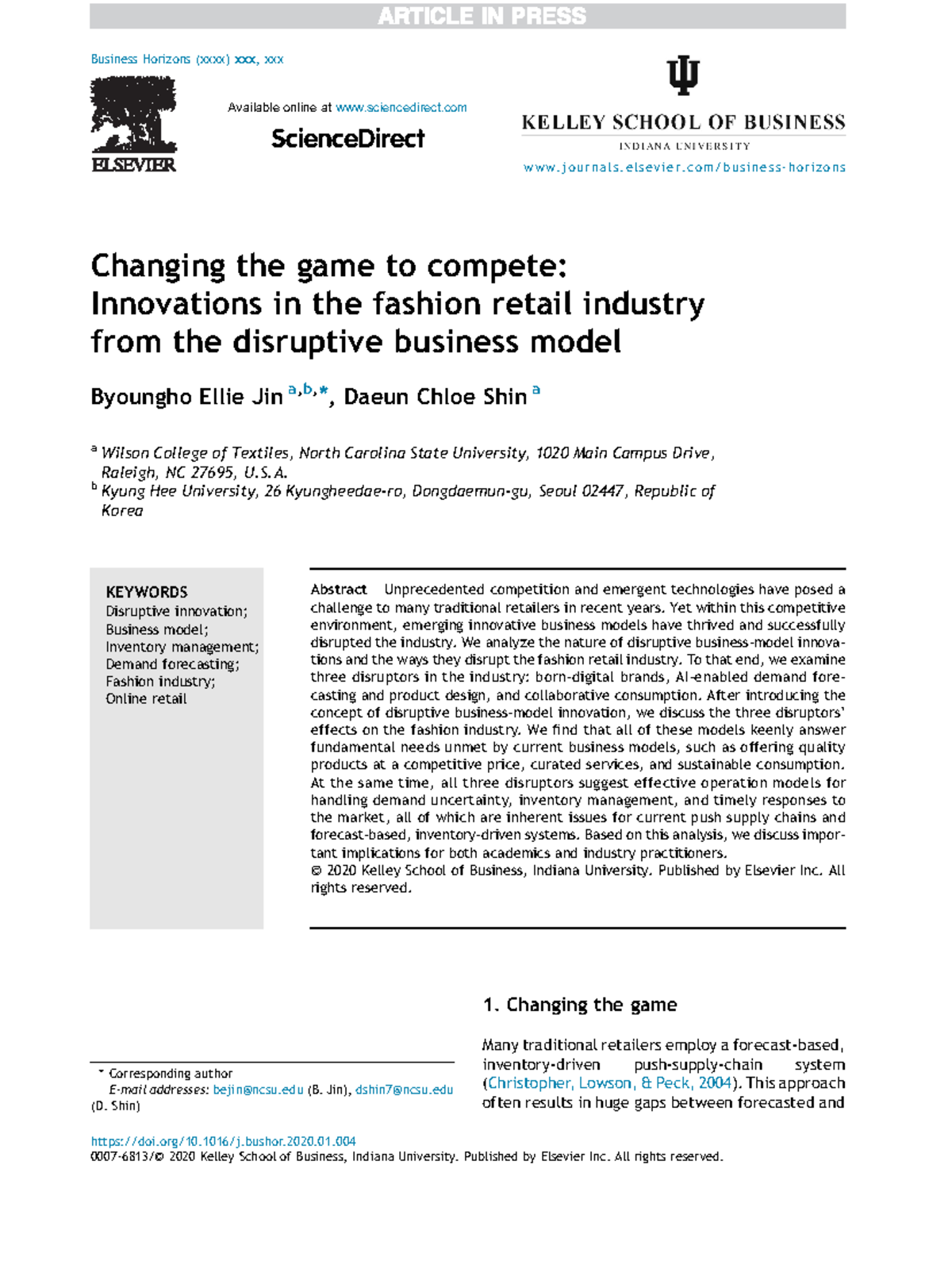 E14815 - Disruptive Innovations in Fashion Retail: Business Models & AI ...